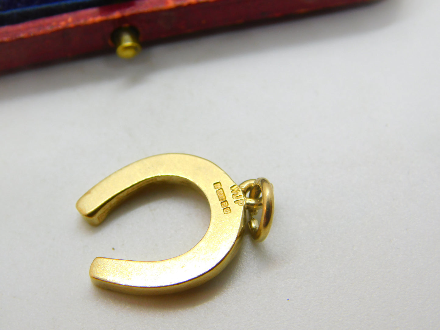 9ct Yellow Gold Good Luck Horseshoe Charm Pendant 1971 Birmingham Vintage