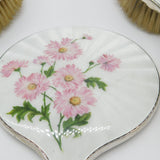 Sterling Silver & Floral Guilloche Enamel 5-Piece Vanity Set Mid-Century 1957