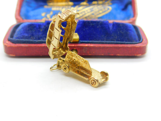 9ct Gold Opening 'London Diesel Taxi for Hire' Charm 1972 London Vintage