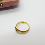 Victorian 18ct Yellow Gold & Claw Set 0.1ct Diamond Band Ring Antique c1900
