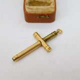 Victorian Rolled Gold Sword Shape Propelling Pencil Fob Pendant Antique c1880