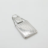 Rare Sterling Silver Double Cigarette & Vesta Case Kit Antique 1916 Birmingham