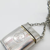 Rare Sterling Silver Double Cigarette & Vesta Case Kit Antique 1916 Birmingham