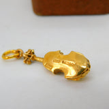 CHIM 9ct Yellow Gold Violin Musical Charm Pendant Vintage 1969 London