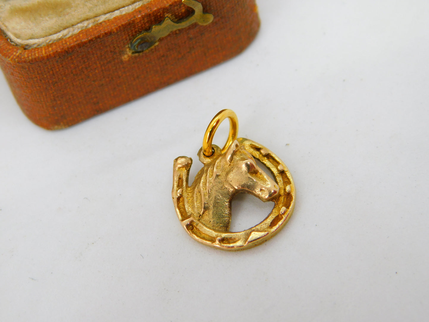 Georg Jensen 9ct Gold Good Luck Horseshoe Charm Pendant 1959 London