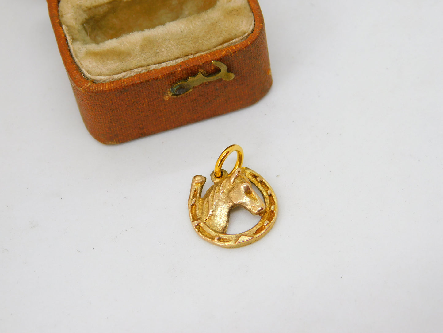 Georg Jensen 9ct Gold Good Luck Horseshoe Charm Pendant 1959 London