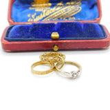 9ct Yellow Gold Wedding & Engagement Ring Charm Pendant Vintage c1970