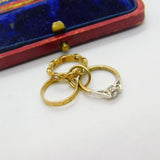 9ct Yellow Gold Wedding & Engagement Ring Charm Pendant Vintage c1970