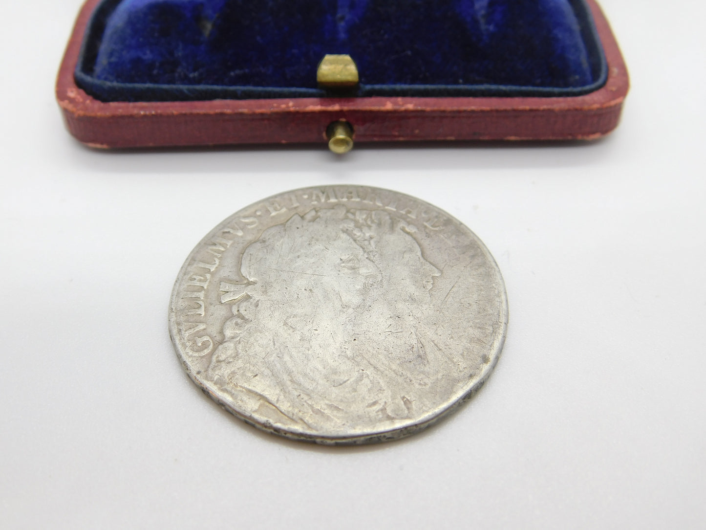 King William & Queen Mary Half Crown Coin 1689 Fair Condition .925 Silver