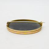 19th Century 9ct Rose Gold Mounted Pietra Dura Floral Brooch Antique c1880