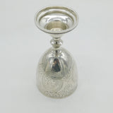 Victorian Sterling Silver Floral Wine Goblet Chalice Antique c1850 London