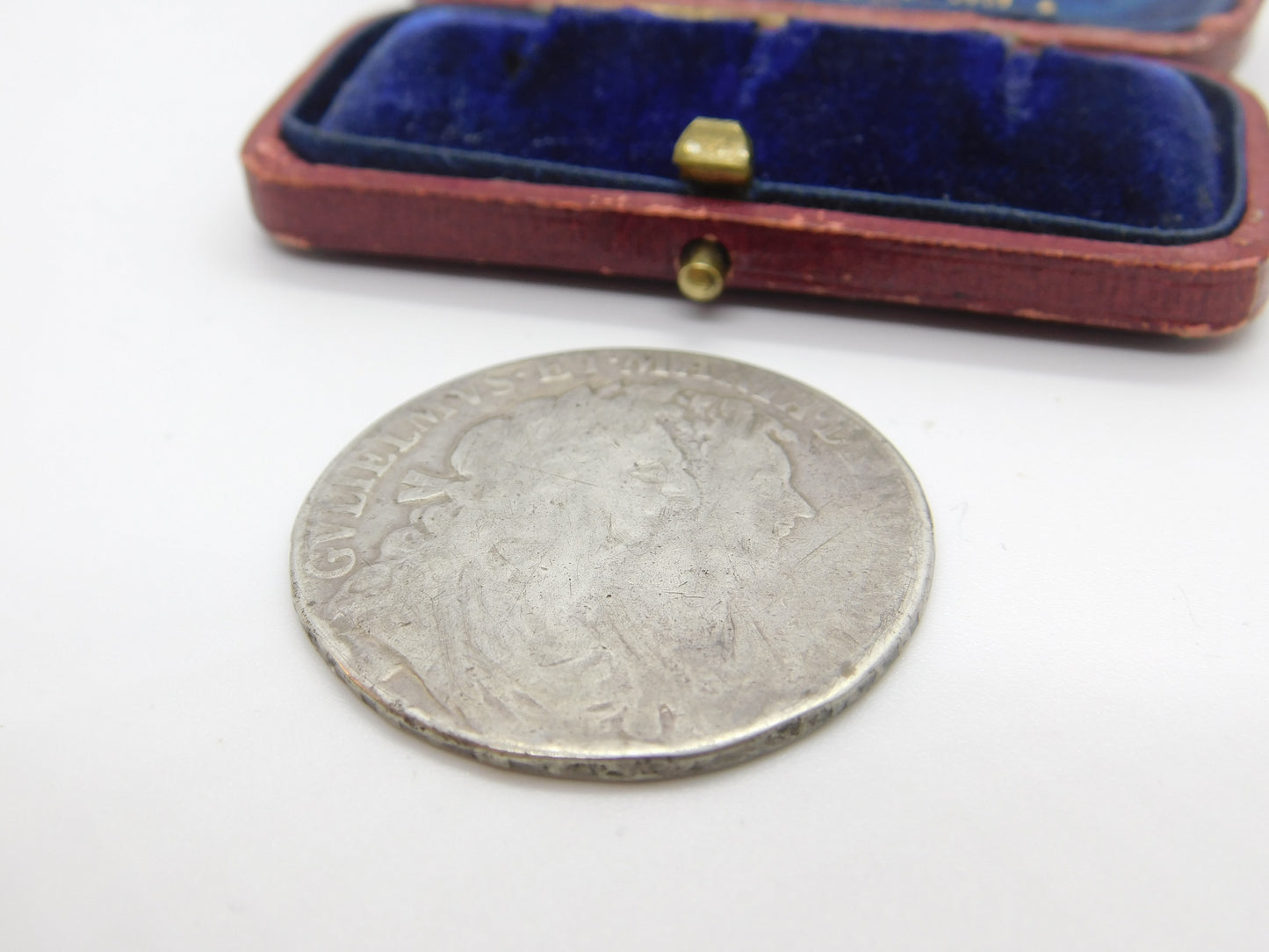 King William & Queen Mary Half Crown Coin 1689 Fair Condition .925 Silver