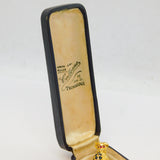 Boxed 18ct Gold, Sapphire, Diamond & Ruby Parrot Stick Pin Vintage London