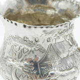 George III Sterling Silver Farm Pattern Pedestal Cream Jug Antique 1820 London