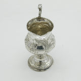 George III Sterling Silver Farm Pattern Pedestal Cream Jug Antique 1820 London