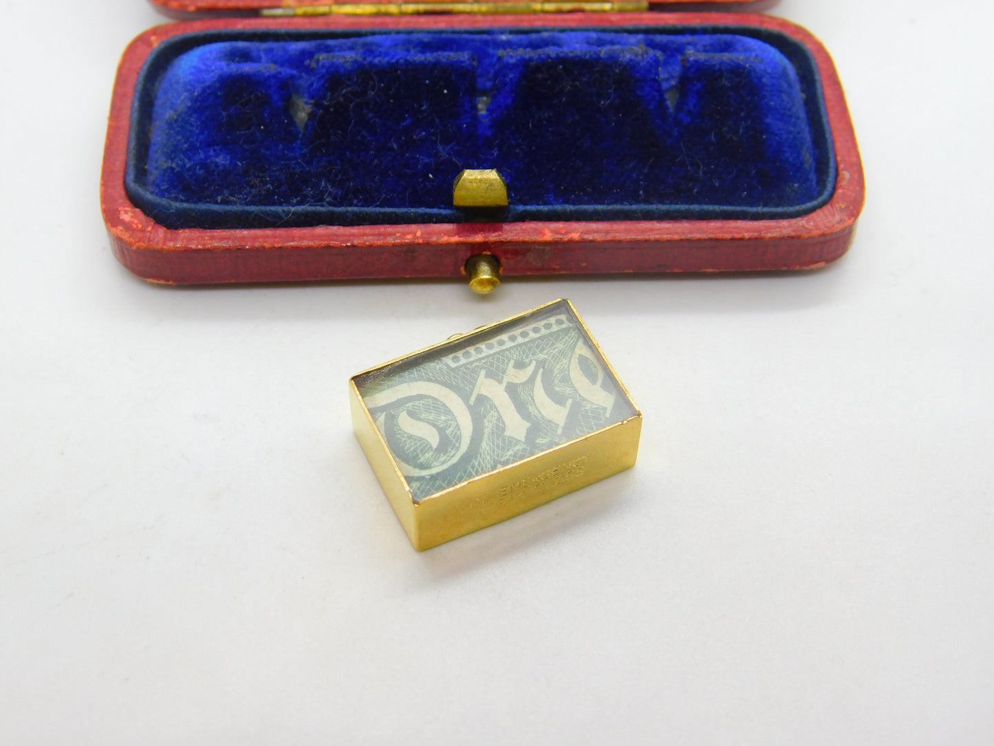 9ct Gold In Case of Emergency £1 Note Charm Pendant Vintage 1983 London