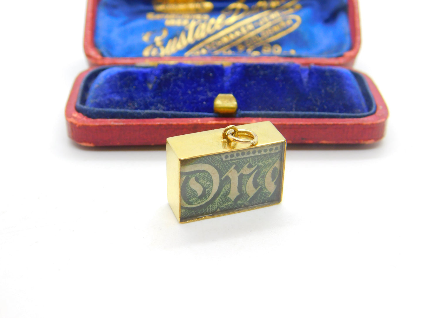 9ct Gold In Case of Emergency £1 Note Charm Pendant Vintage 1983 London