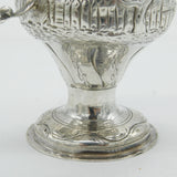 George III Sterling Silver Farm Pattern Pedestal Cream Jug Antique 1820 London