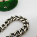 Victorian Sterling Silver Graduating Albert Watch Chain Antique 1898 Birmingham