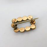 Georgian 9ct Gold Whitby Jet Set Mourning Brooch Antique c1820