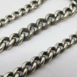 Victorian Sterling Silver Graduating Albert Watch Chain Antique 1898 Birmingham