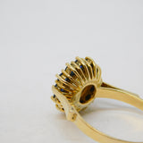 14ct Gold, White Star Sapphire & Blue Sapphire Cluster Ring Vintage c1960