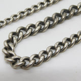 Victorian Sterling Silver Graduating Albert Watch Chain Antique 1898 Birmingham