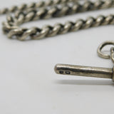 Victorian Sterling Silver Graduating Albert Watch Chain Antique 1898 Birmingham