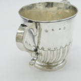 George I Sterling Silver Fluted Porringer Cup Antique 1726 London, Timothy Ley