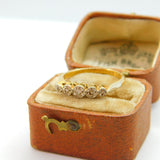 Victorian 18ct Yellow Gold & Five Stone Illusion Set Diamond Ring Antique c1880