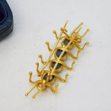 Victorian Boxed 18ct Gold, 0.3ct Diamond & Sapphire Insect Brooch Antique