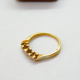 Victorian 18ct Yellow Gold & Five Stone Illusion Set Diamond Ring Antique c1880