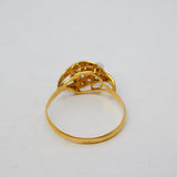 French 19th Century 18ct Yellow Gold, Diamond & Pearl Dress Ring Antique c1880