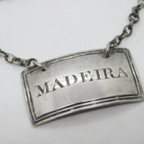 Victorian Sterling Silver Bright Cut Madeira Decanter Label Antique 1838 London