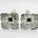 George II Cast Pair of Sterling Silver Candlesticks Antique 1756 London J. Gould