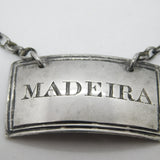 Victorian Sterling Silver Bright Cut Madeira Decanter Label Antique 1838 London