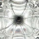 George II Cast Pair of Sterling Silver Candlesticks Antique 1756 London J. Gould