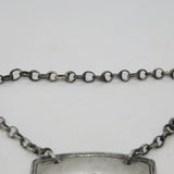 Victorian Sterling Silver Bright Cut Madeira Decanter Label Antique 1838 London