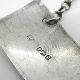 Victorian Sterling Silver Bright Cut Madeira Decanter Label Antique 1838 London