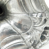 George II Cast Pair of Sterling Silver Candlesticks Antique 1756 London J. Gould