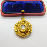 18th Century Spanish Colonial Silver Gilt Reliquary Filigree Locket Pendant c1790