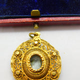 18th Century Spanish Colonial Silver Gilt Reliquary Filigree Locket Pendant c1790