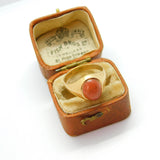 9ct Yellow Gold Cabochon Goldstone Set Signet Ring 1975 London Vintage