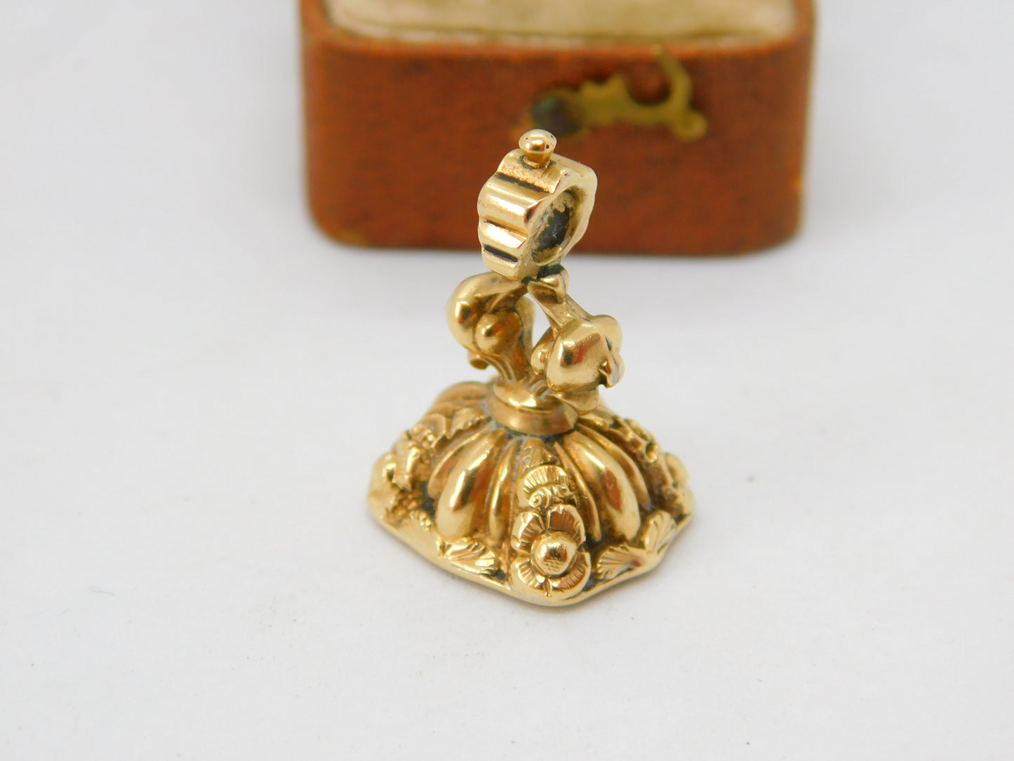 Victorian 9ct Yellow Gold Bloodstone Seal Fob Pendant Antique c1880