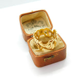 Modernist 18ct Yellow Gold Abstract Wave Pattern Band Ring 1992 London Vintage