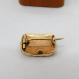 Georgian 9ct Gold, Whitby Jet Woven Hair Mourning Locket Antique c1820
