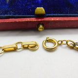 9ct Yellow Gold Fancy Link Essential Bracelet Vintage c1970 8" Length
