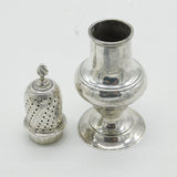George III Sterling Silver Crested Muffineer Caster Antique 1778 London