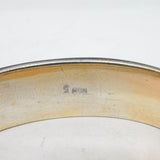 19th Century Austro-Hungarian Silver Gilt, Black Enamel Mourning Bangle Antique