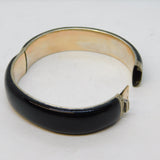 19th Century Austro-Hungarian Silver Gilt, Black Enamel Mourning Bangle Antique